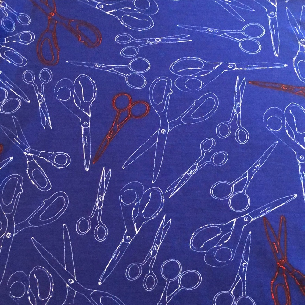 Lularoe Azure Skirt, S, rare Scissors print, NWT
